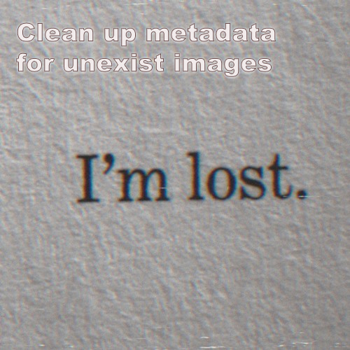 clean up metadata for unexist images